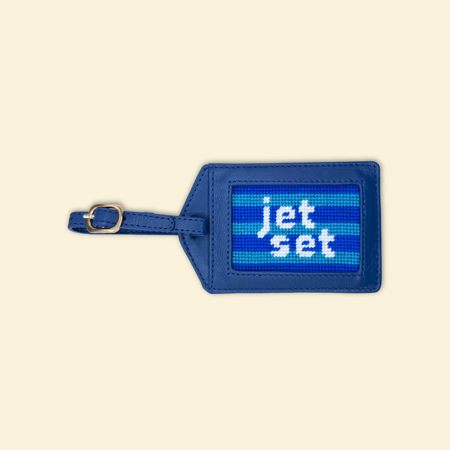 Jet Set Luggage Tag Needlepoint Kit