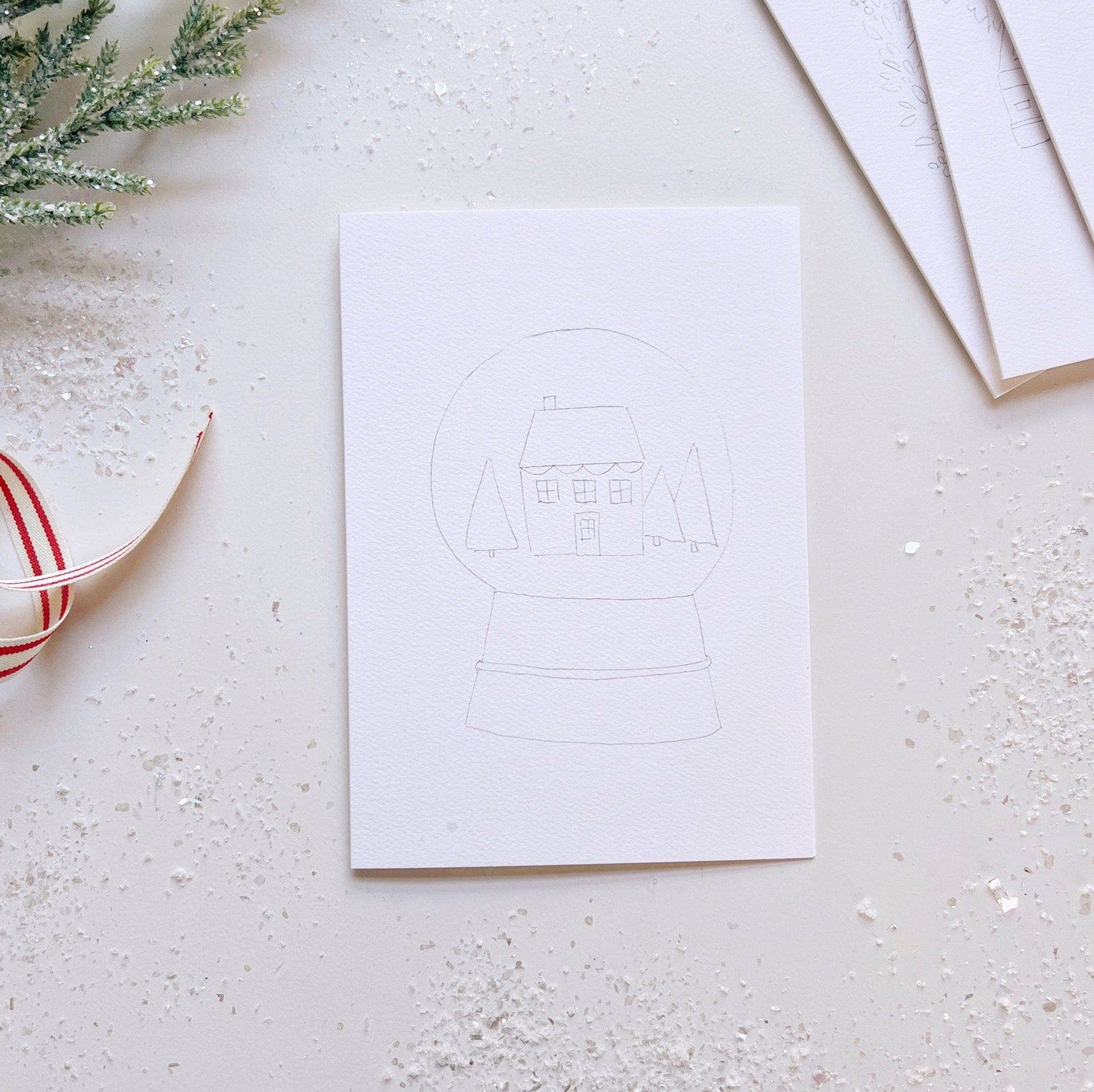 Emily Lex Studio Christmas cheer paintable notecard