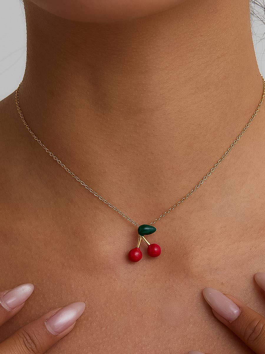 Vintage Cherry Necklace