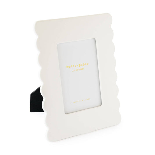 White Scallop Ceramic Picture Frame