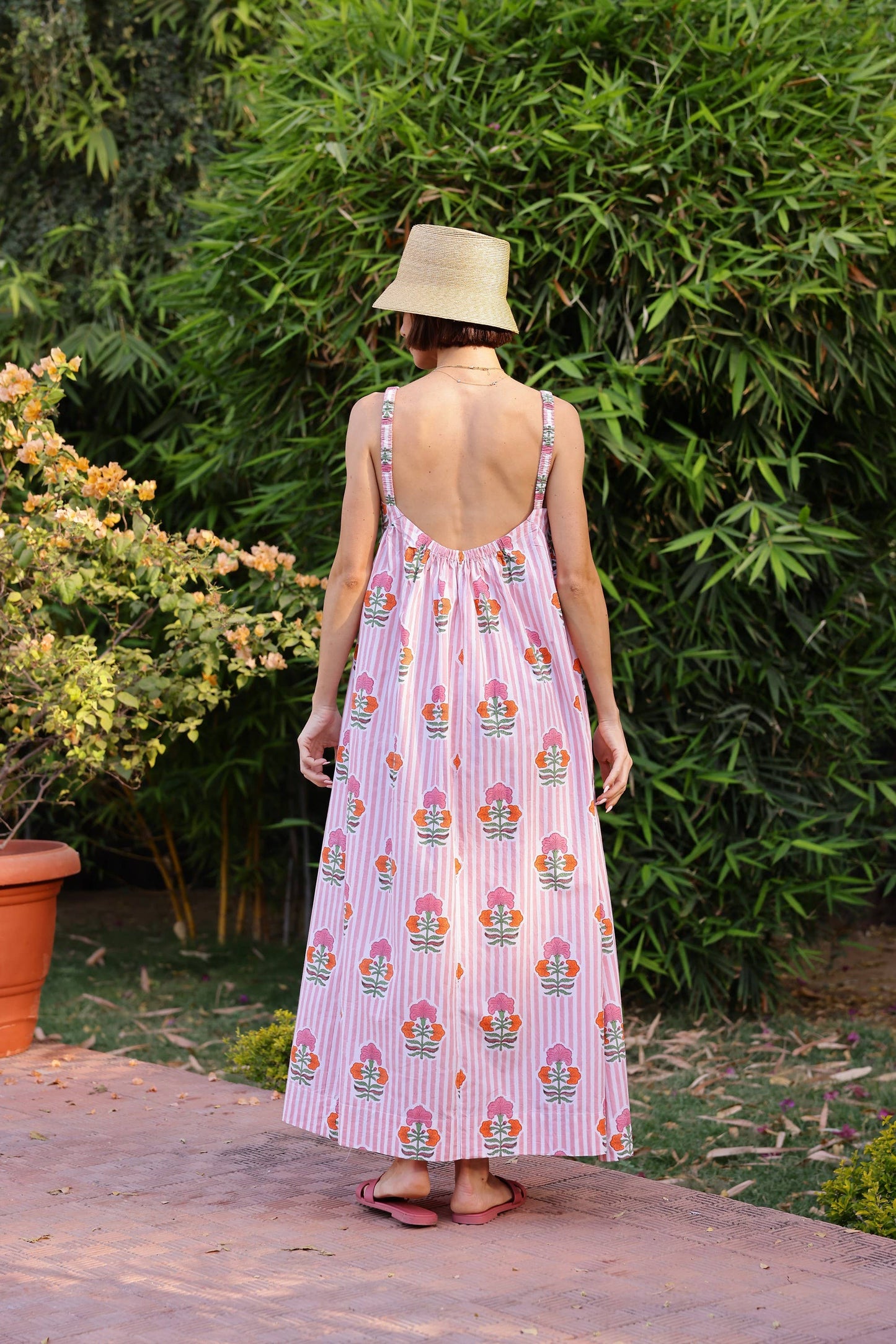Annika Pink Block Print Dress