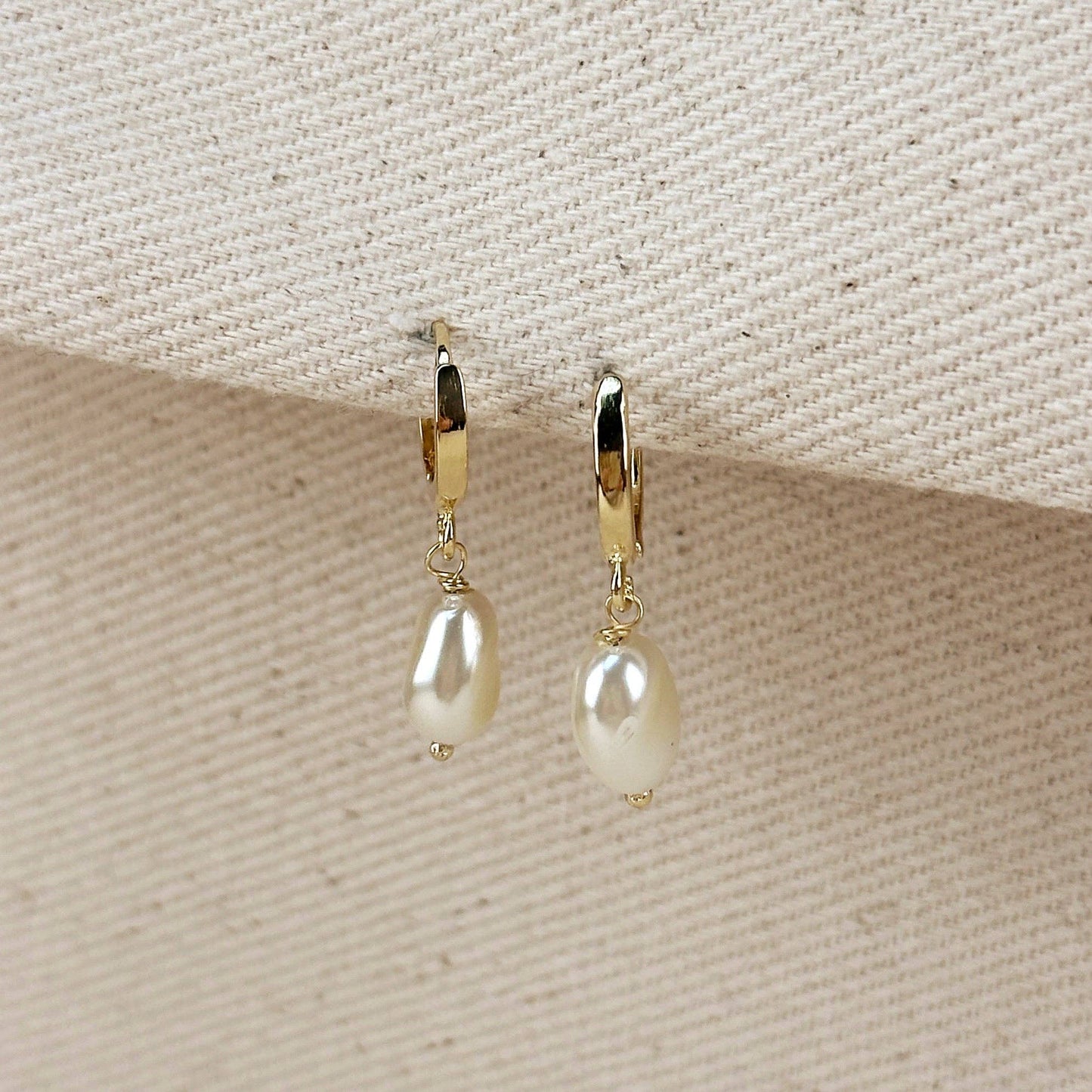Percy Pearl Hoop Earrings