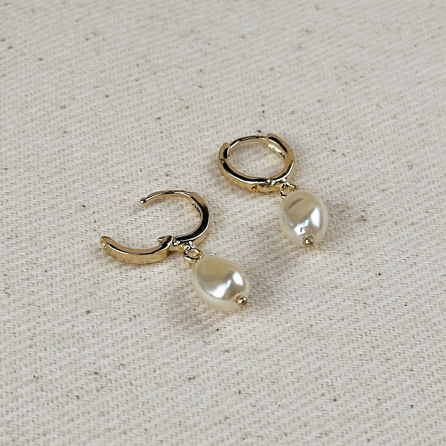 Percy Pearl Hoop Earrings