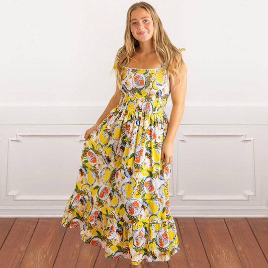 Out East Tie Top Smocked Dress