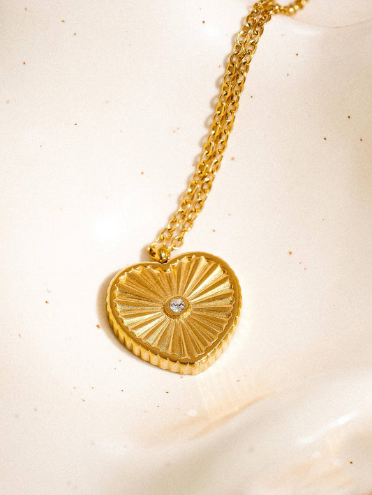 Textured Heart Necklace