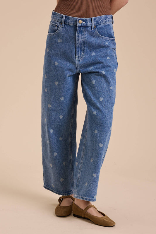 Hearts on Hearts Denim Pants