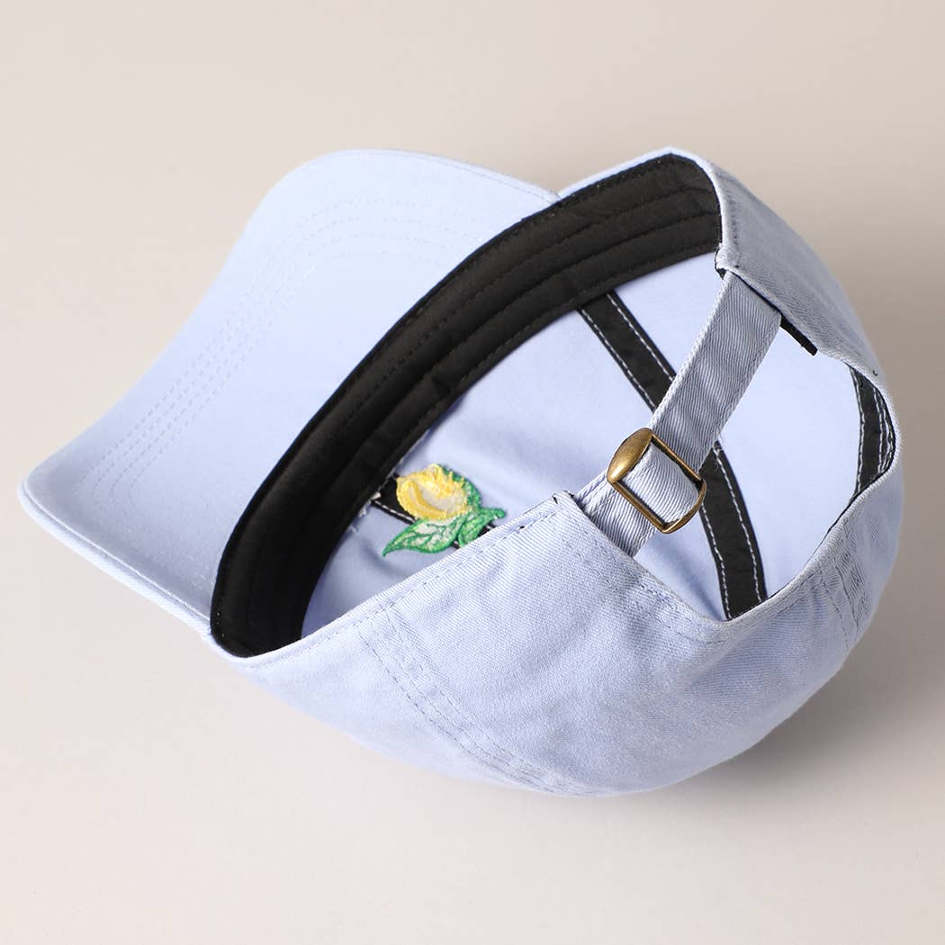 Limon Letter and Image Embroidered Baseball Cap