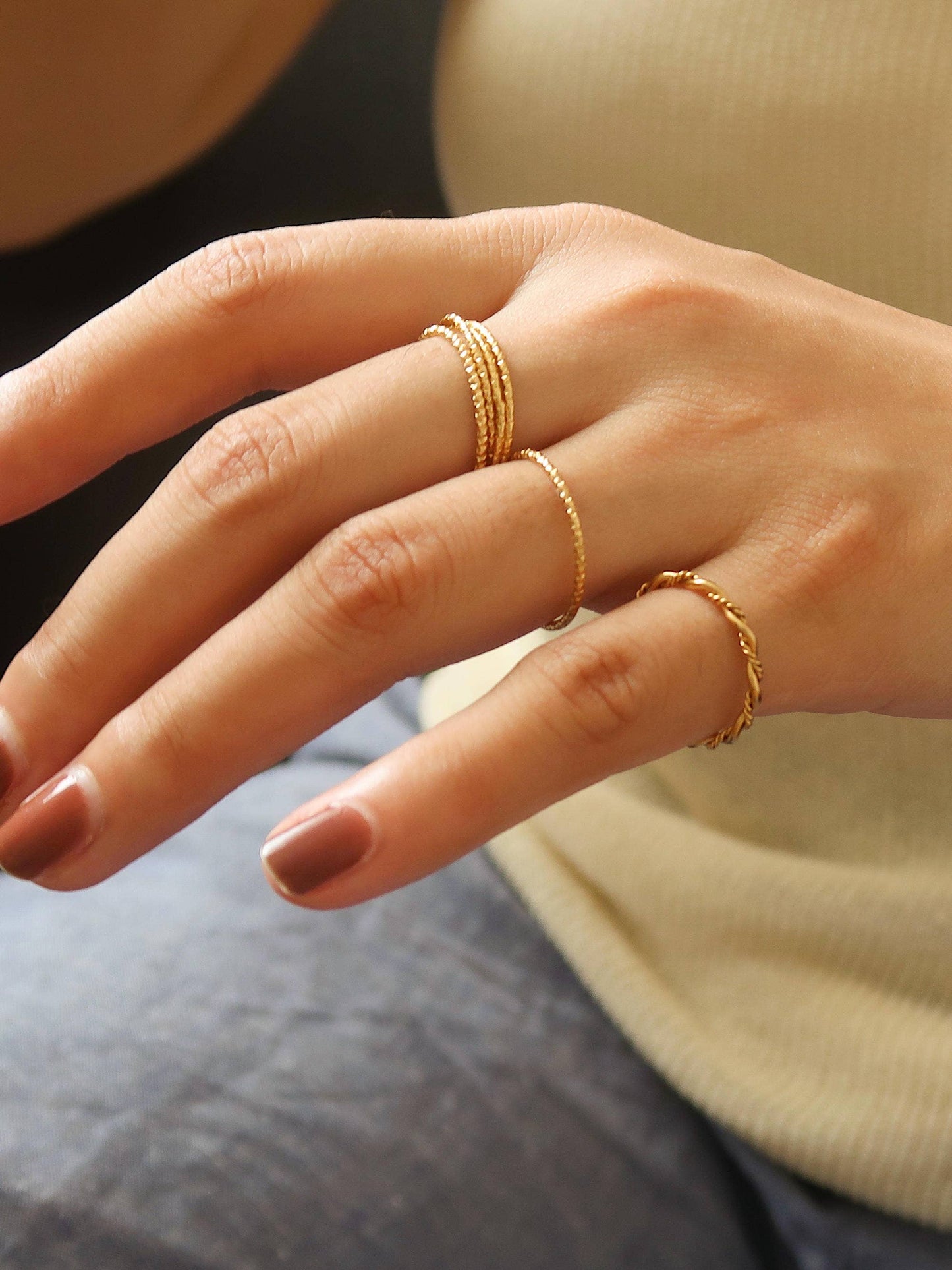 Ember Dainty Braided Ring
