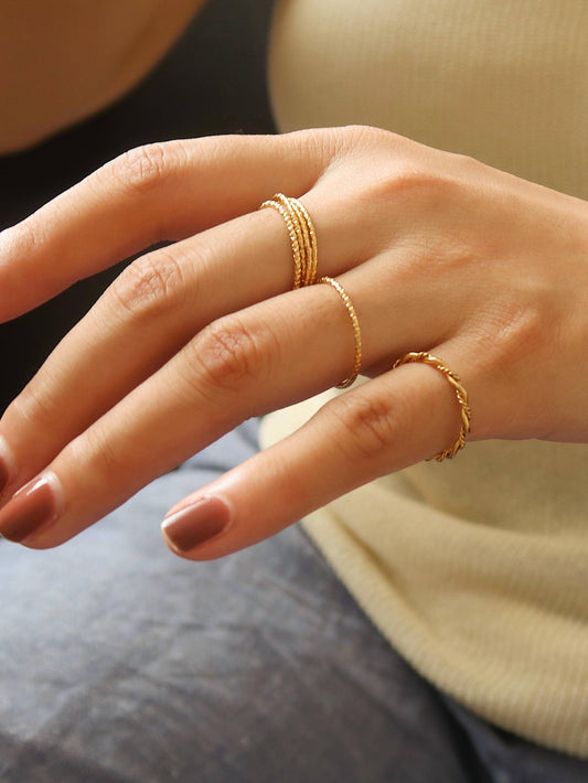 Ember Dainty Braided Ring