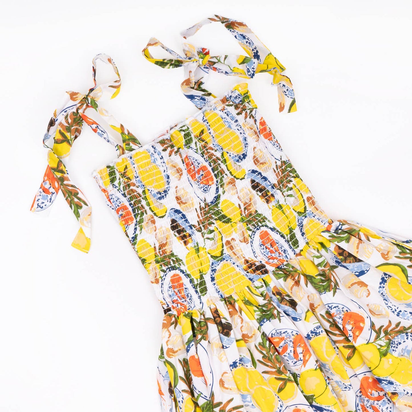 Out East Tie Top Smocked Dress