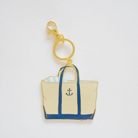 Canvas Tote Bag Charm Keychain