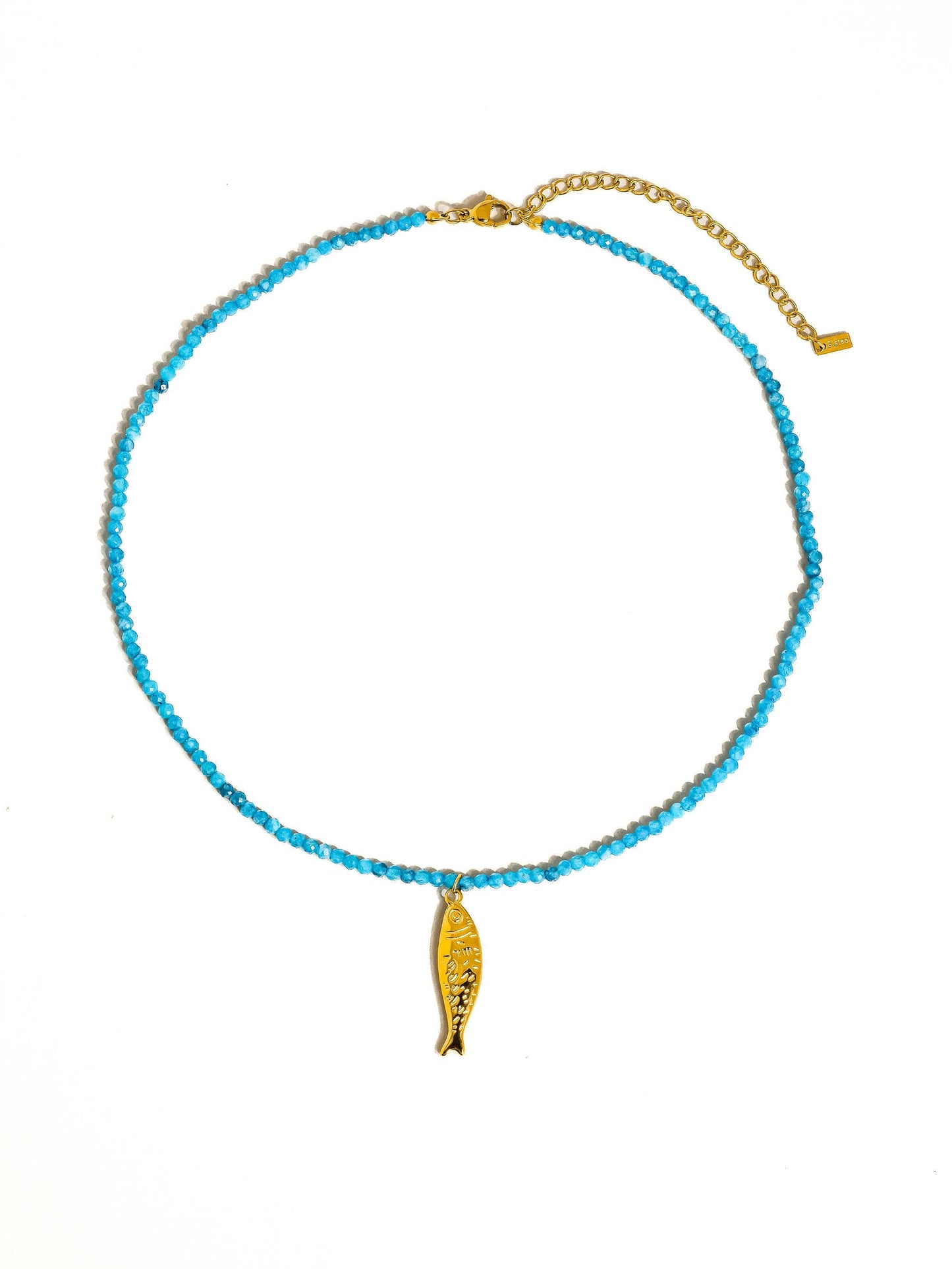 Taylor Fish Charm Beaded Necklace