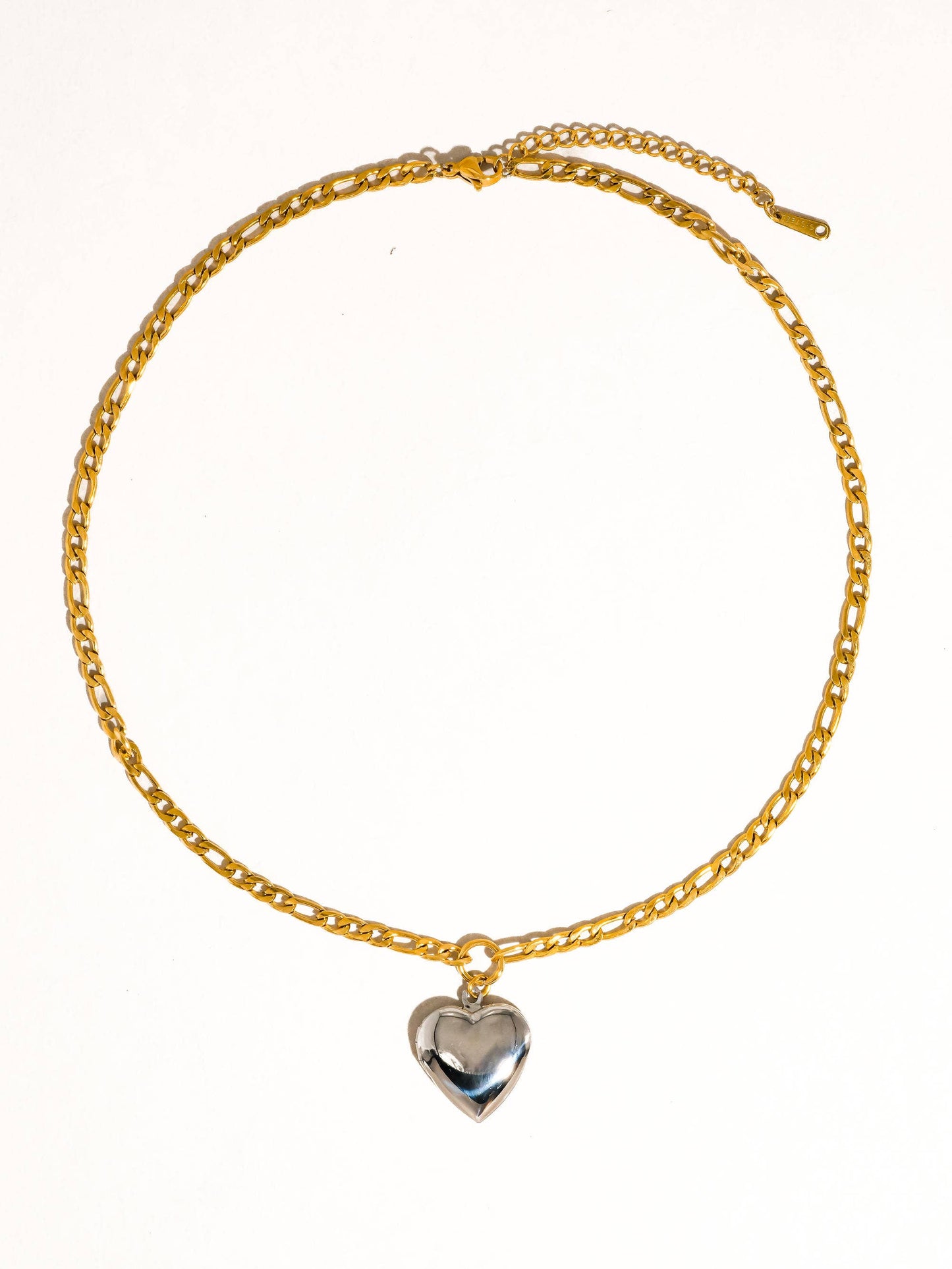 Mixed Metals Heart Locket Necklace