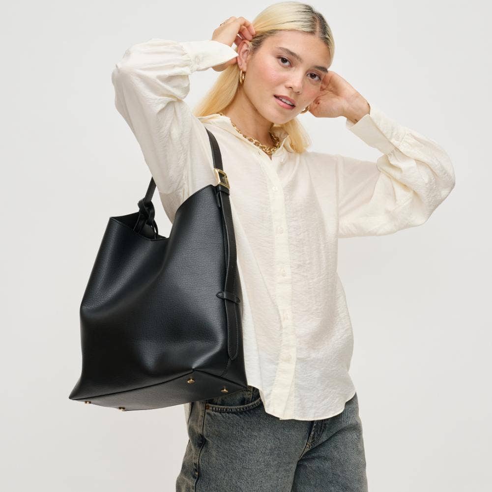 The Daily Hobo Tote in Black