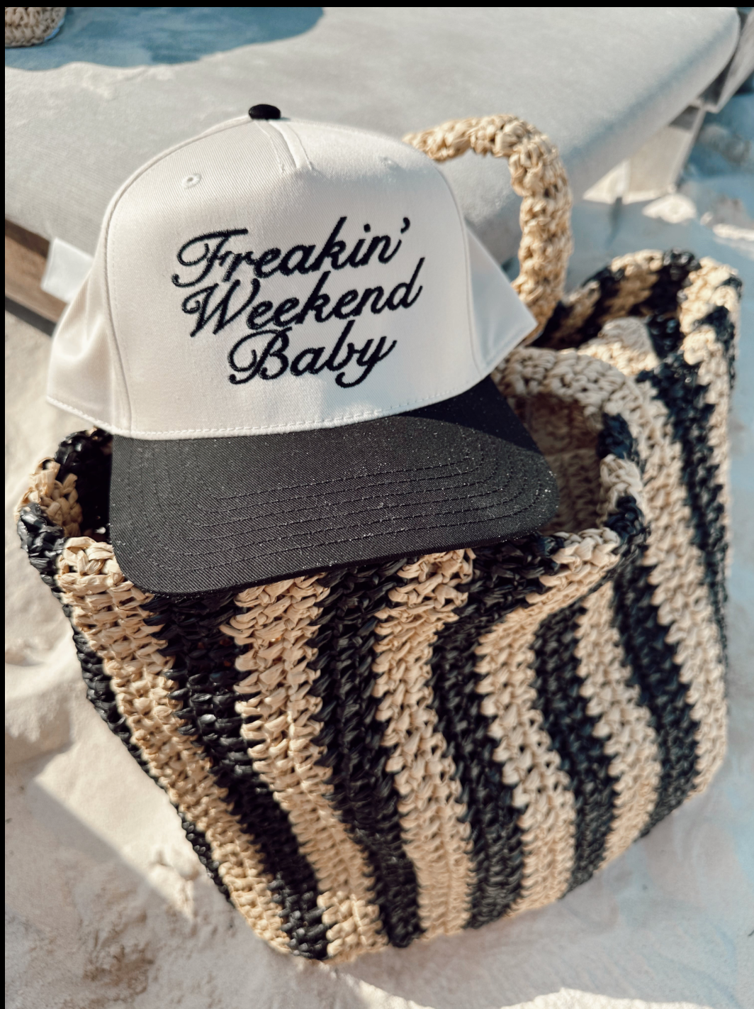 Freakin' Weekend Baby - Black Vintage Trucker Hat