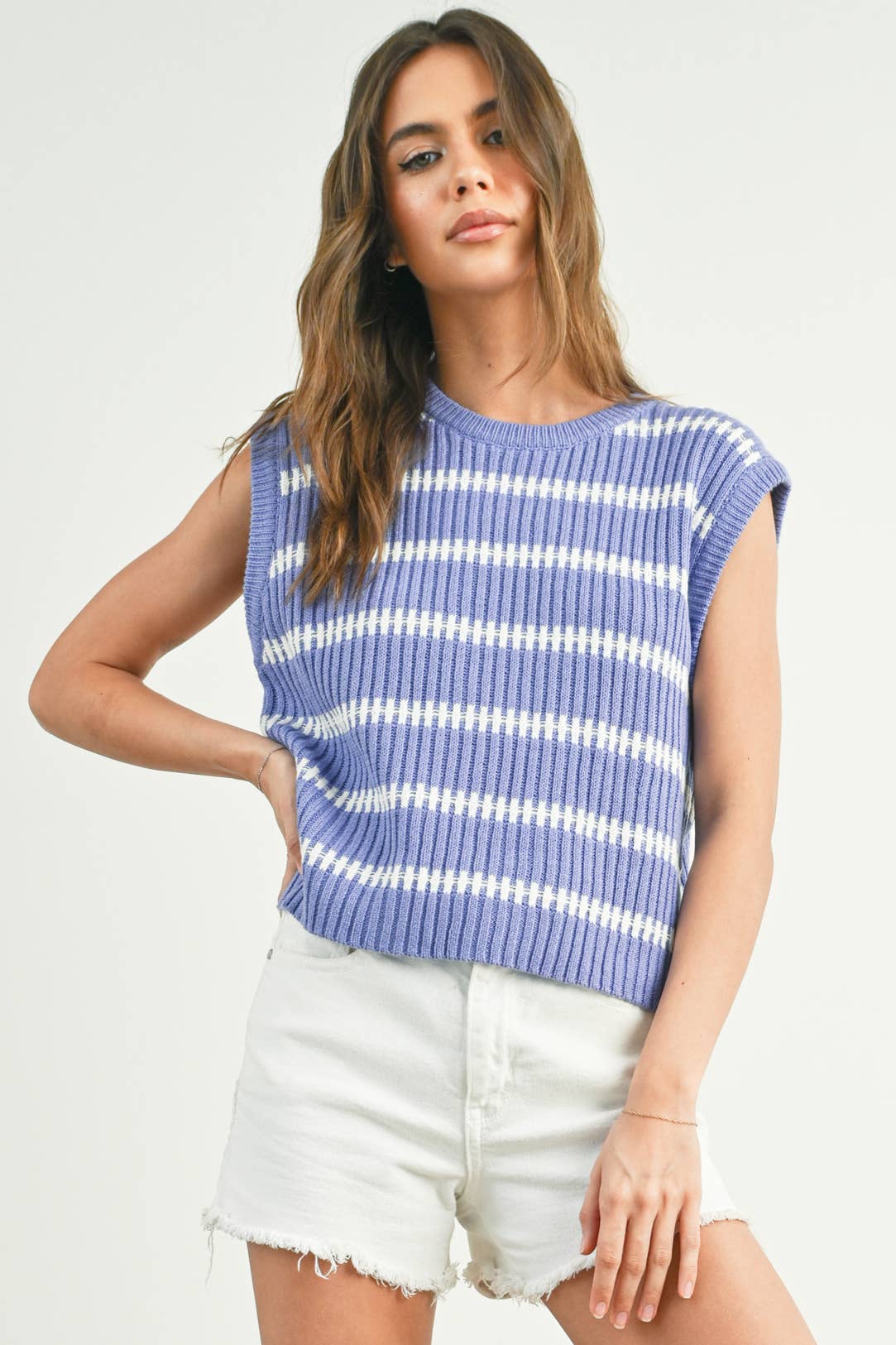 Crew Striped Sweater Vest