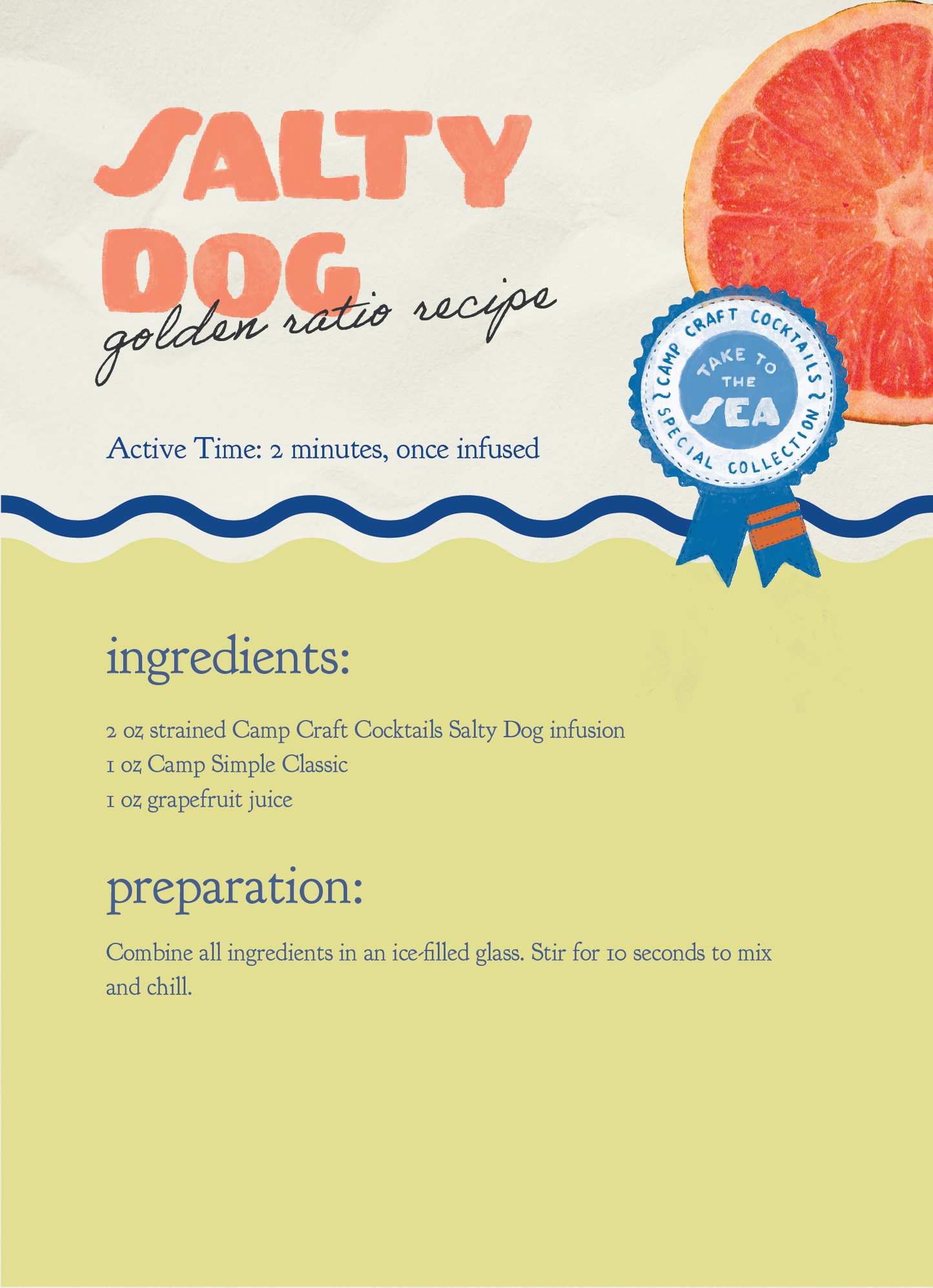 Camp Craft Cocktails Salty Dog Infusion Kit