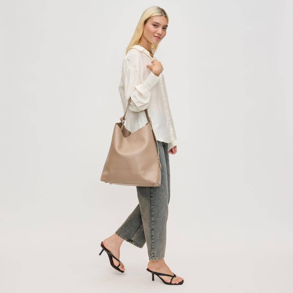 The Daily Hobo Tote in Taupe