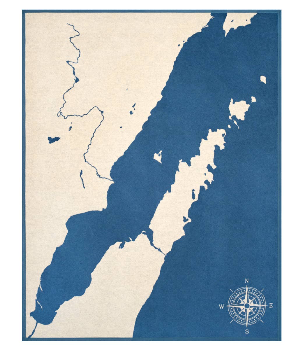 Door County Wisconsin Map ChappyWrap Blanket