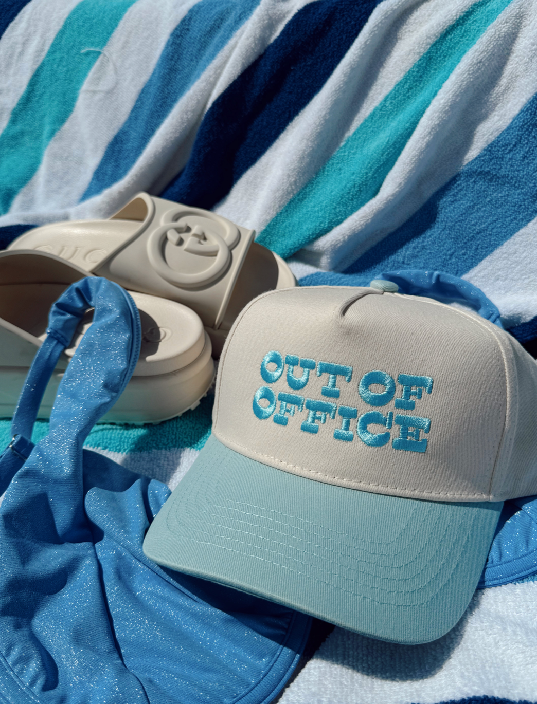 Out of Office - Baby Blue Vintage Trucker Hat