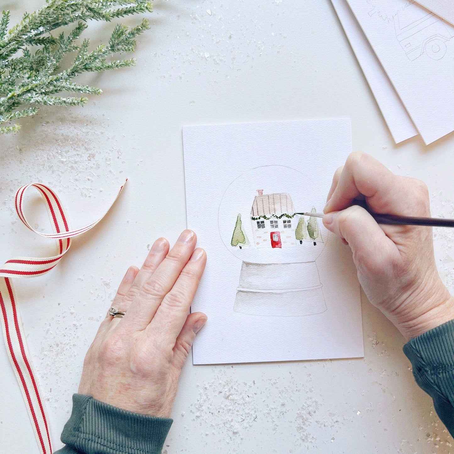 Emily Lex Studio Christmas cheer paintable notecard