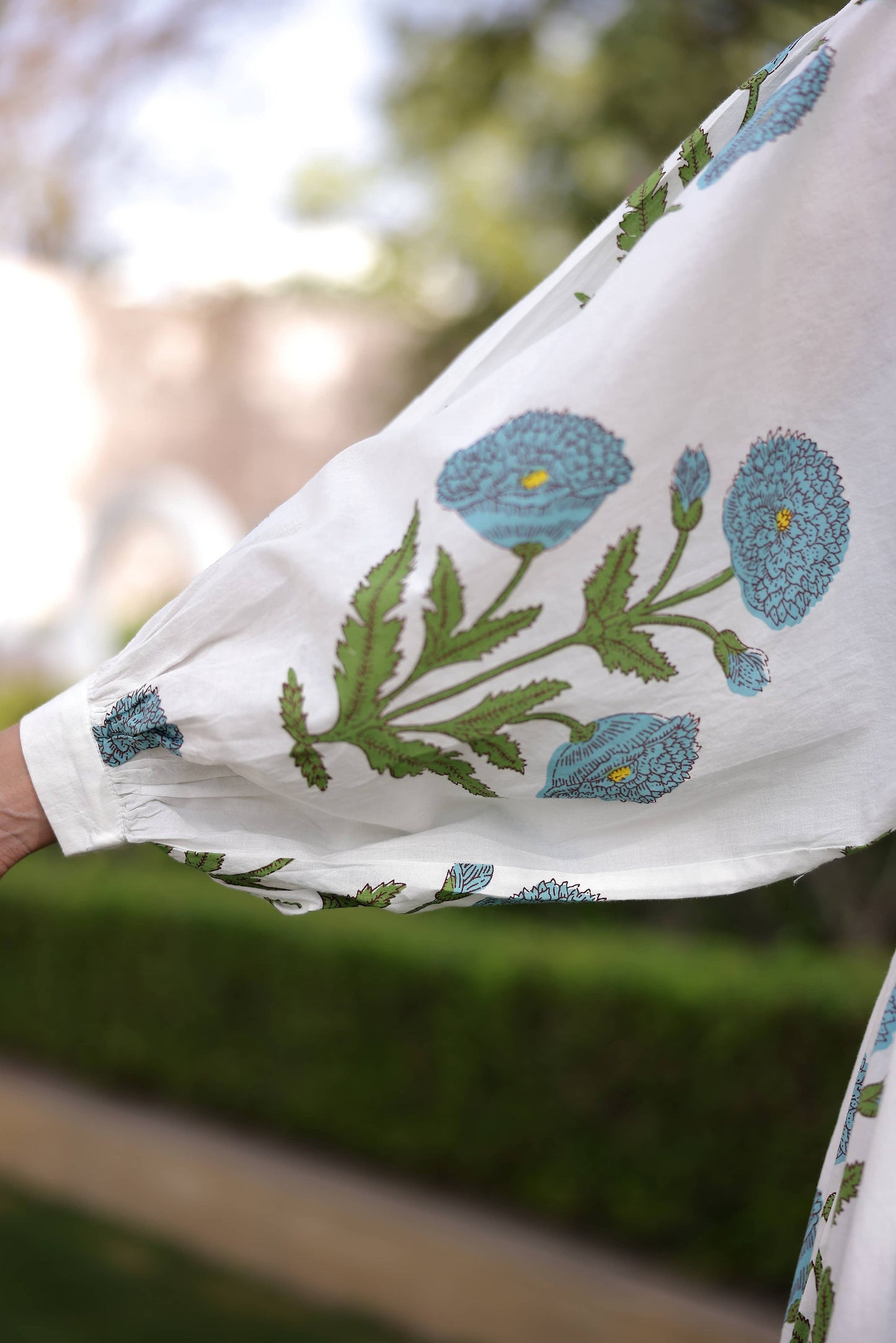 Talia Blue Block Print Dress