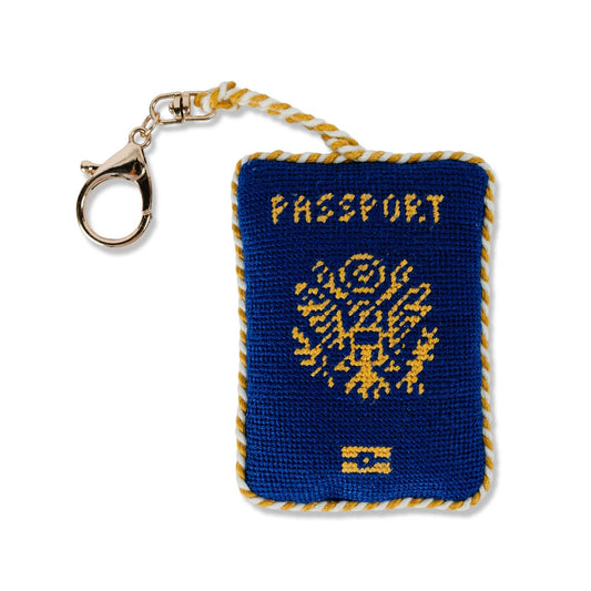 Passport Needlepoint Bag Charm