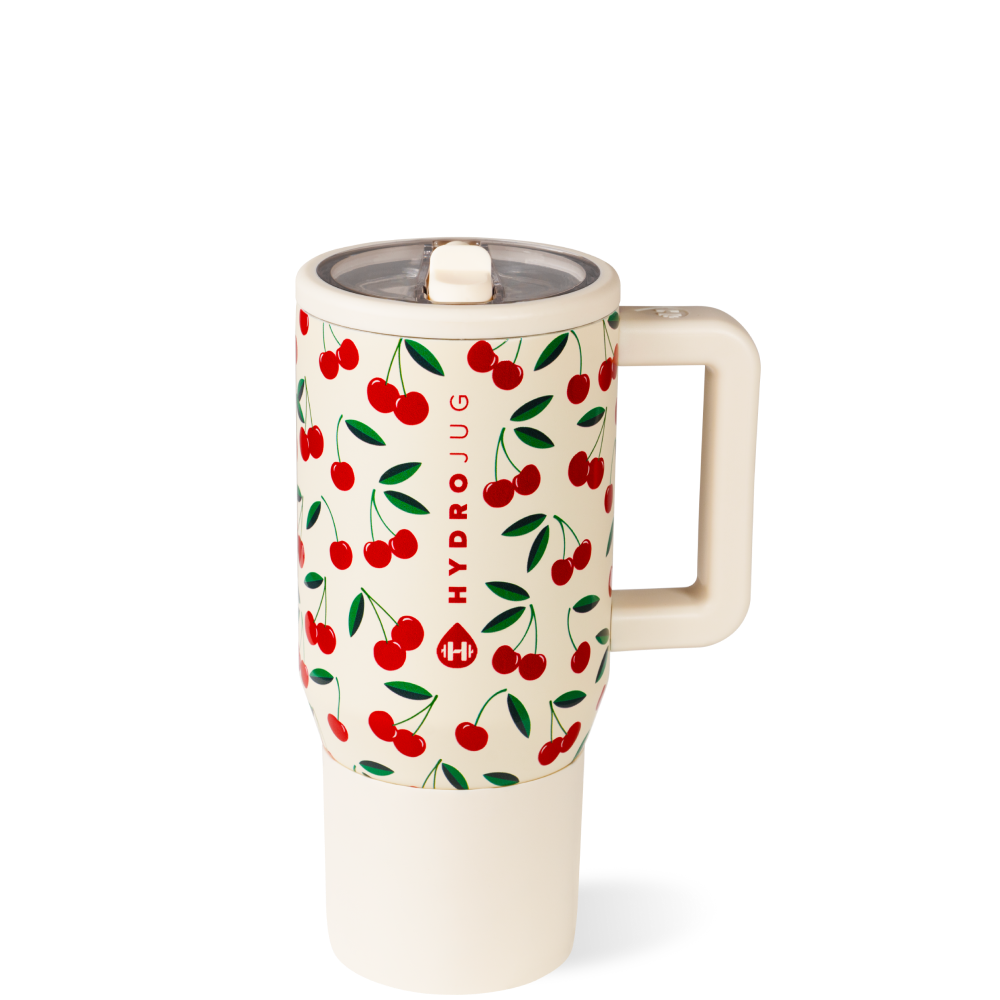 HydroJug Cherries 20 oz Traveler Tumbler