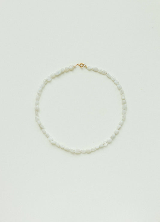 Salty - White Pebble Beaded Necklace