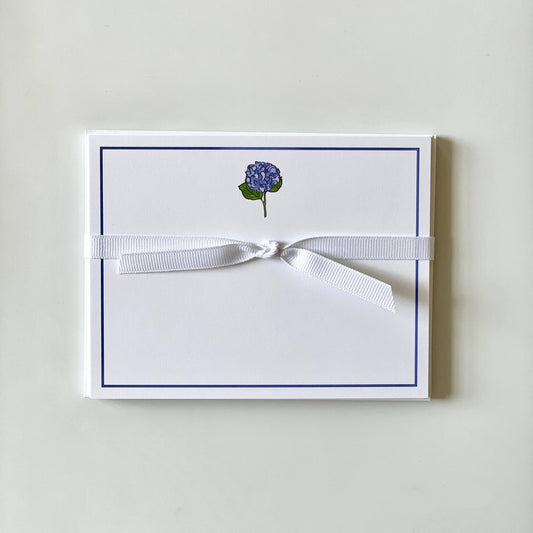 Hydrangea, Blue - Flat Note Cards