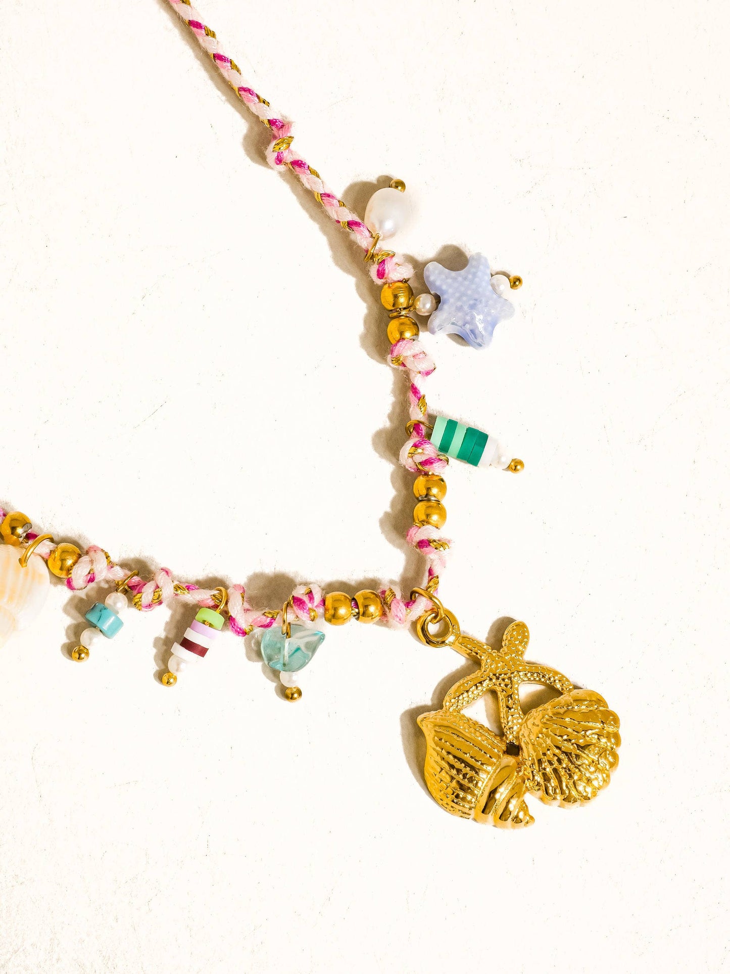Rope Shell Charm Necklace