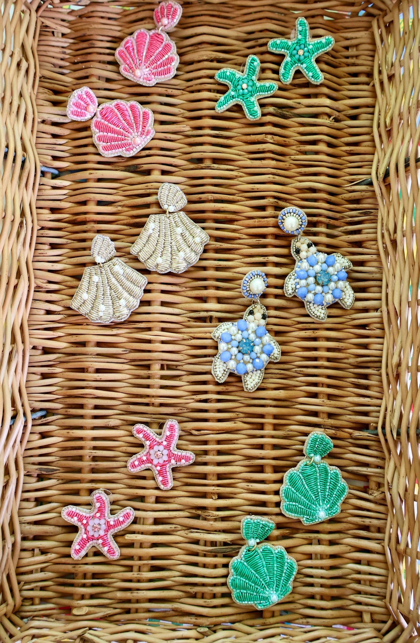 Seashell Earrings in Pink