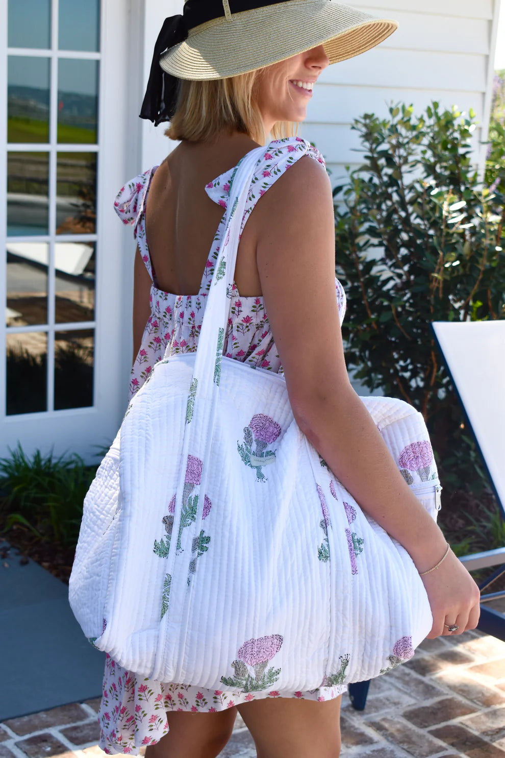 Weekender Bag in Pink Marigold