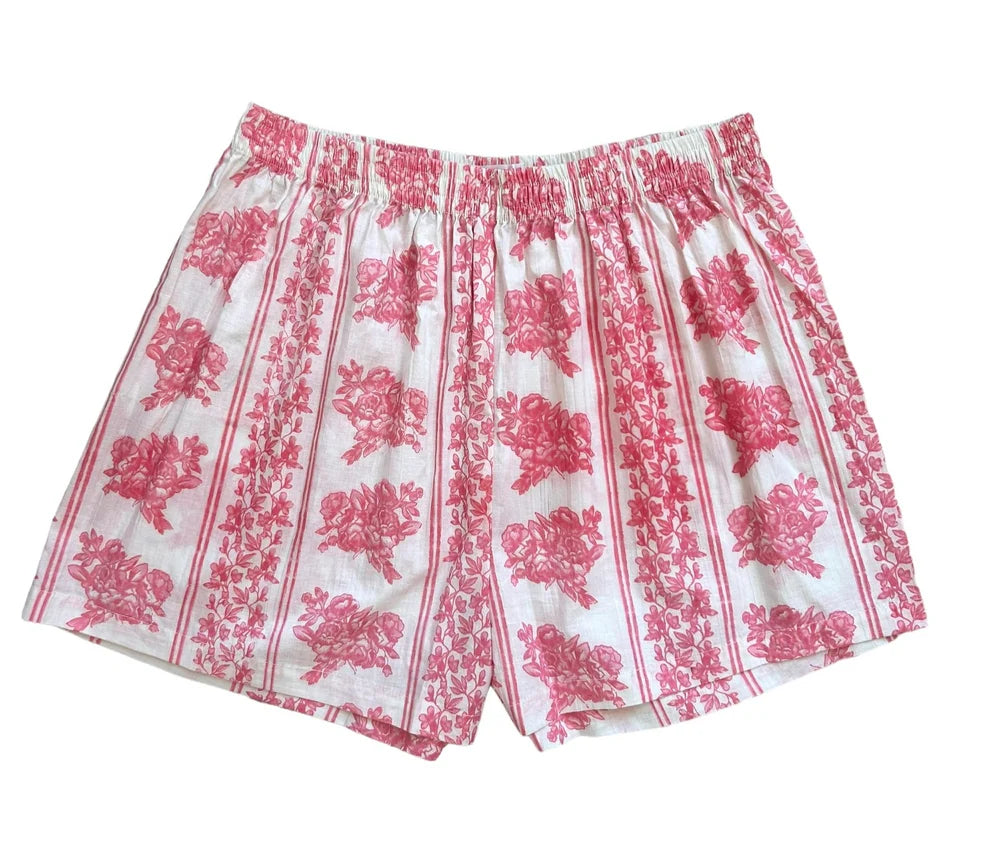 Boxer Shorts - Pink English Rose